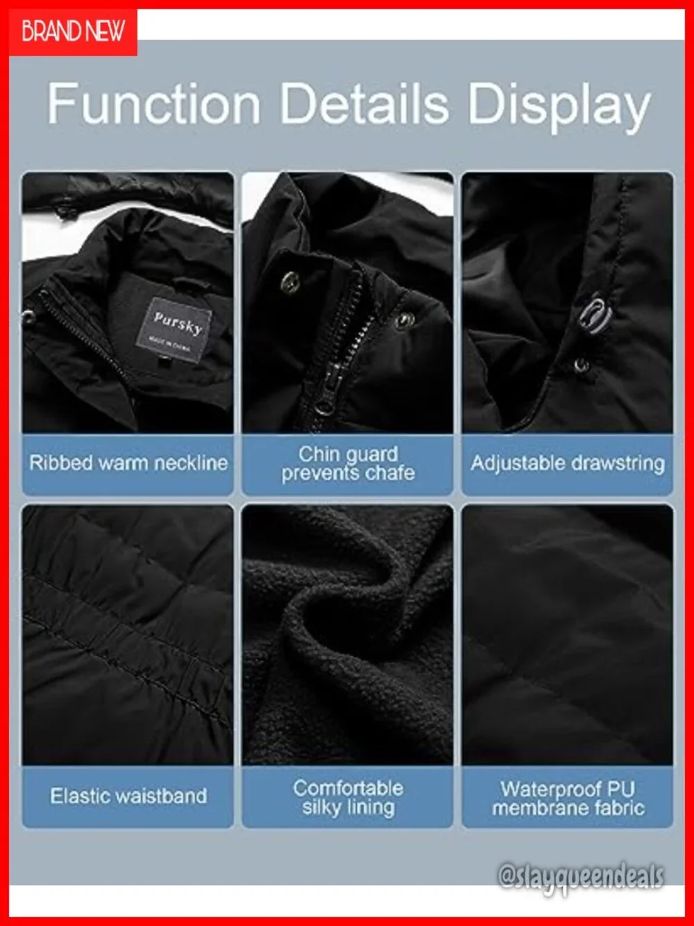 Warm Winter Thicken Coat Cropped Jacket Parka Removable Hood Down